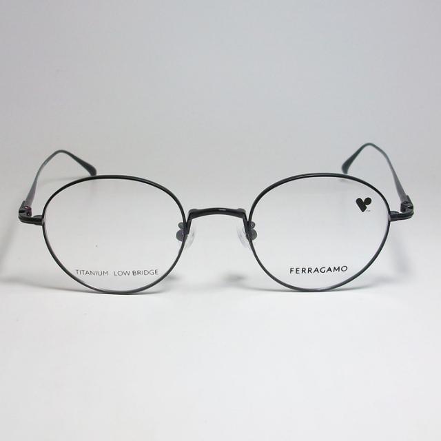 メガネ ケース付き FERRAGAMO フェラガモ レディース ラウンド ボストン 眼鏡