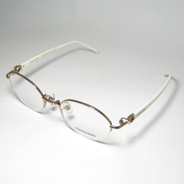FERRAGAMO フェラガモ レディース 眼鏡 メガネ フレーム サングラス SF2595LB-710-47 度付可 ゴールド リビジョン製レンズでお好きなサングラス作成可能
