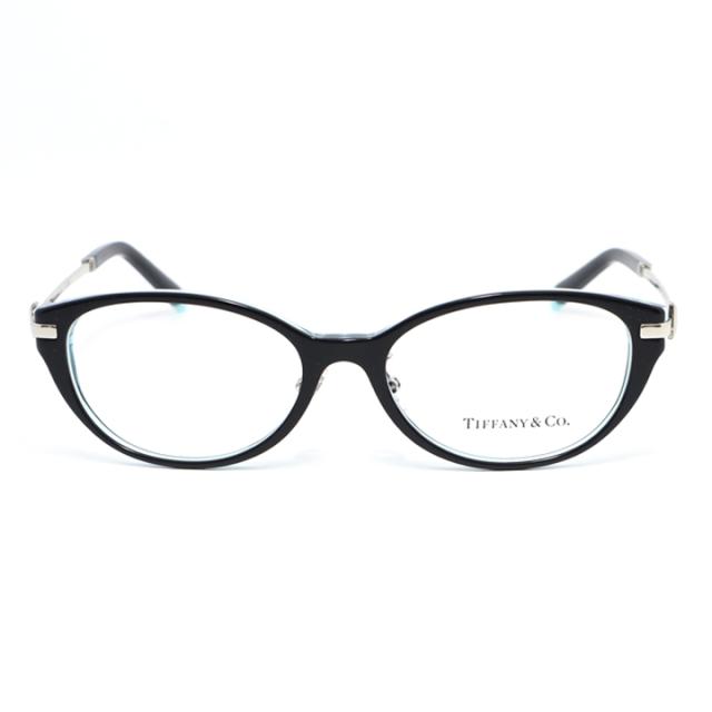 TIFFANY&CO ティファニー レディース 眼鏡 メガネ フレーム サングラス TF2225D-8285-53 度付可 ブラック クリアブルー シルバー リビジョン製レンズでお好きなサングラス作成可能