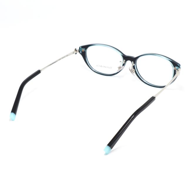 TIFFANY&CO ティファニー レディース 眼鏡 メガネ フレーム サングラス TF2225D-8285-53 度付可 ブラック クリアブルー シルバー リビジョン製レンズでお好きなサングラス作成可能