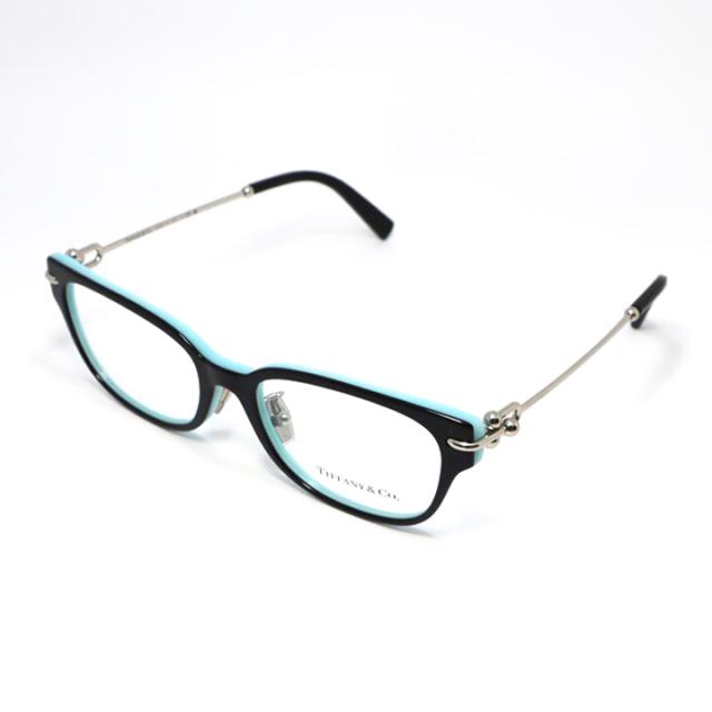 TIFFANY&CO ティファニー レディース 眼鏡 メガネ フレーム サングラス TF2262F-8055-52 度付可 ブラック ターコイズ リビジョン製レンズでお好きなサングラス作成可能