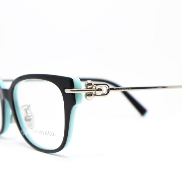 TIFFANY&CO ティファニー レディース 眼鏡 メガネ フレーム サングラス TF2262F-8055-52 度付可 ブラック ターコイズ リビジョン製レンズでお好きなサングラス作成可能