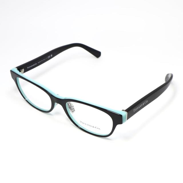 TIFFANY&CO ティファニー レディース 眼鏡 メガネ フレーム サングラス TF2263D-8055-53 度付可 ブラック ターコイズ リビジョン製レンズでお好きなサングラス作成可能