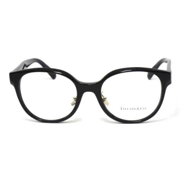 【無料で伊達加工】TIFFANY&CO ティファニー レディース 眼鏡 メガネ フレーム サングラス TF2264D-8001-52 度付可 ツヤありブラック リビジョン製レンズでお好きなサングラス作成可能
