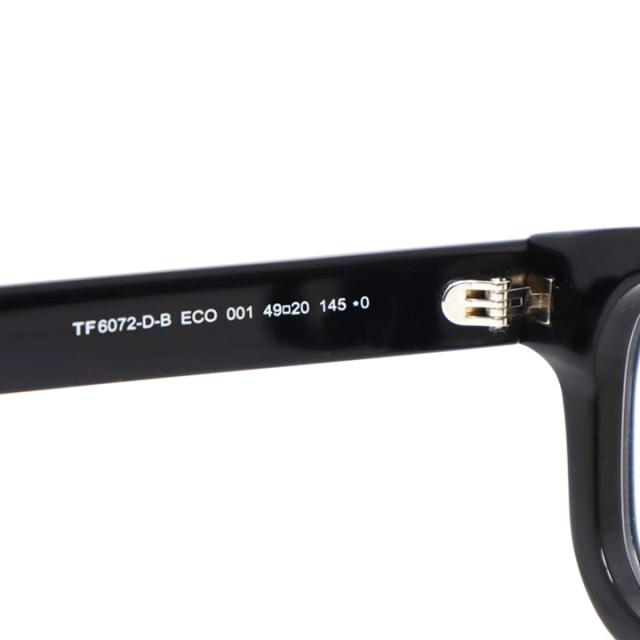 TOM FORD トムフォード 国内正規品 クラシック メンズ レディース 眼鏡 メガネ フレーム サングラス FT6072DB-001-49 TF6072DB-001-49 ブラック リビジョン製レンズでお好きなサングラス作成可能