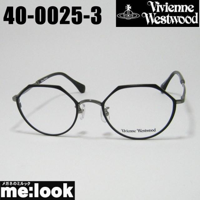 Vivienne Westwood ヴィヴィアンウエストウッド レディース 眼鏡 メガネ フレーム サングラス 40-0025-3 サイズ49 ブラック ブラッシュガンメタル リビジョン製レンズでお好きなサングラス作成可能