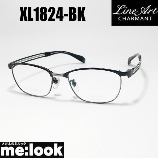 Line Art ラインアート 眼鏡 メガネ フレーム サングラス メンズ 最高のかけ心地 形状記憶 XL1824-BK-53 度付可 ブラック リビジョン製レンズでお好きなサングラス作成可能
