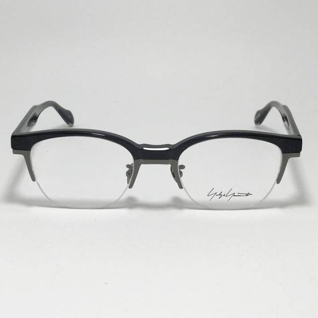 Yohji Yamamoto ヨウジヤマモト クラシック 眼鏡 メガネ フレーム サングラス 19-0079-1 サイズ50 度付可 ブラック リビジョン製レンズでお好きなサングラス作成可能