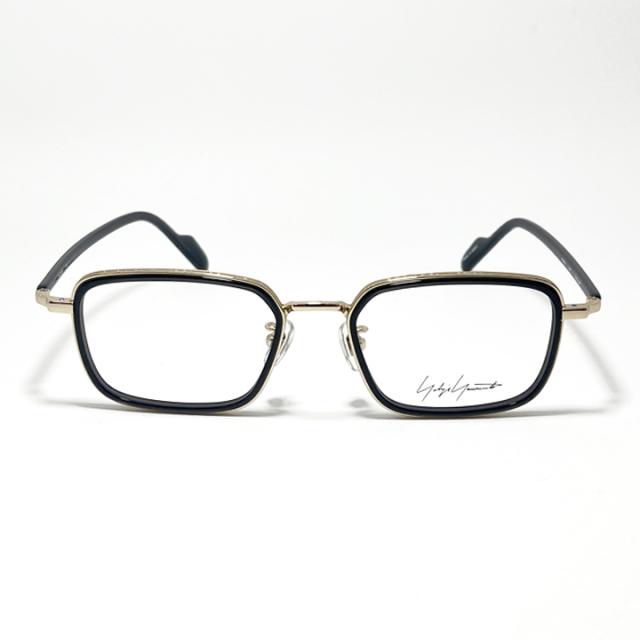 Yohji Yamamoto ヨウジヤマモト クラシック 眼鏡 メガネ フレーム サングラス 19-0099-1 度付可 ブラック / ゴールド リビジョン製レンズでお好きなサングラス作成可能