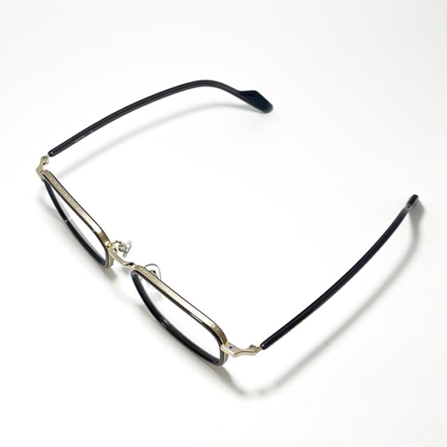 Yohji Yamamoto ヨウジヤマモト クラシック 眼鏡 メガネ フレーム サングラス 19-0099-1 度付可 ブラック / ゴールド リビジョン製レンズでお好きなサングラス作成可能