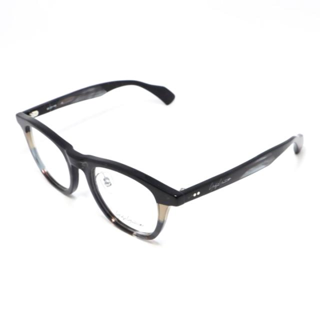 Yohji Yamamoto ヨウジヤマモト クラシック 眼鏡 メガネ フレーム サングラス 19-0109-1　50サイズ 度付可 ブラックマルチ リビジョン製レンズでお好きなサングラス作成可能