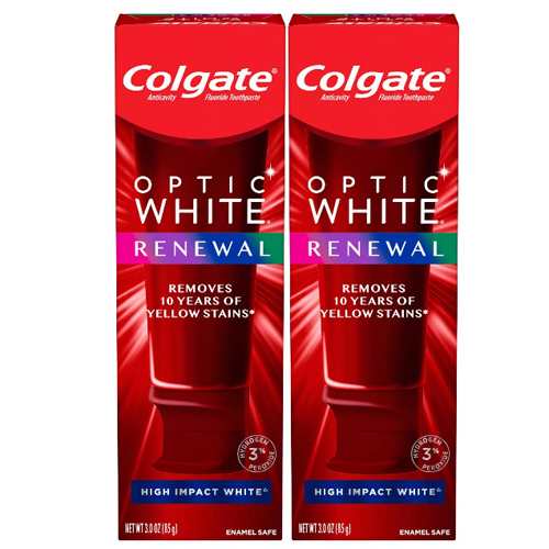 【最新版】コルゲート Colgate オプティックホワイト リニュー ホワイトニング 歯磨き粉 ハイインパクト ホワイト 85g 【２個セット】  ツ｜au PAY マーケット