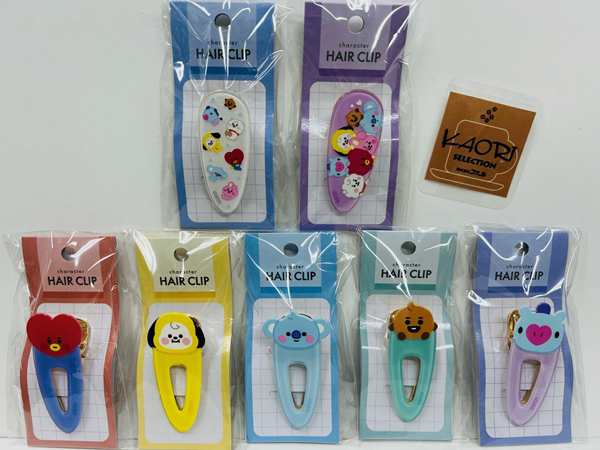 LINE FRIENDS BT21 BTS ヘアクリップ HAIR CLIP 前髪クリップ 防弾少年