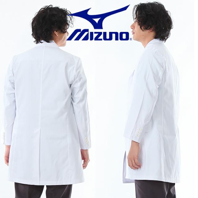 ドクターコート ミズノ コラボ商品 チェスターコート風 ドクターコート（男性用) MZ-0025 ミズノ 医療白衣 ドクタージャケット 診察衣 医療用白衣 透け防止 制電 制菌機能搭載 チトセ
