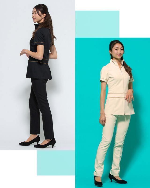 チュニック 白衣 シロタコーポレーション ナース服 e3096 半袖 透け防止 女性 レディース 受付 エステ服 メディカルウェア おしゃれチュニック 上品 医療用_6