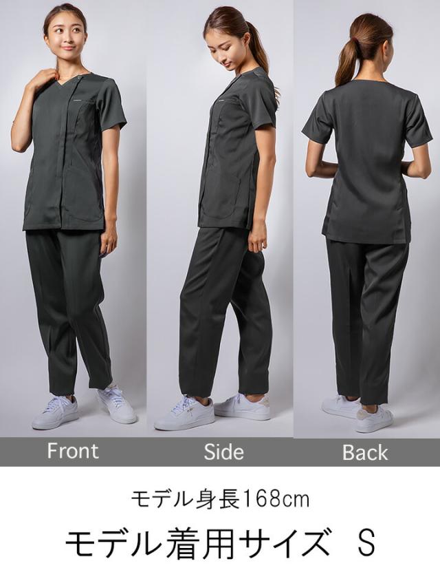 フォーク ジップスクラブ 7082sc レディース 女性用 白衣 ユニフォーム 歯科 医師 医療用 クリニック 術衣 FOLK_8