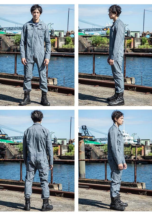 つなぎ おしゃれ ストレッチ デニム ツナギ GE-340 オール