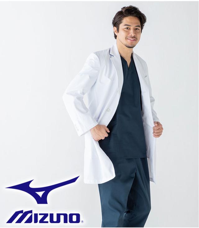 ミズノ ドクターコート チェスターコート風パイピング入りドクターコート（男性用）unite MIZUNO MZ-0108 医師 医療用 白衣 【ドクターコート】【男性用】【クリニック】【医師 医療用 白衣】チトセ 診察衣_6
