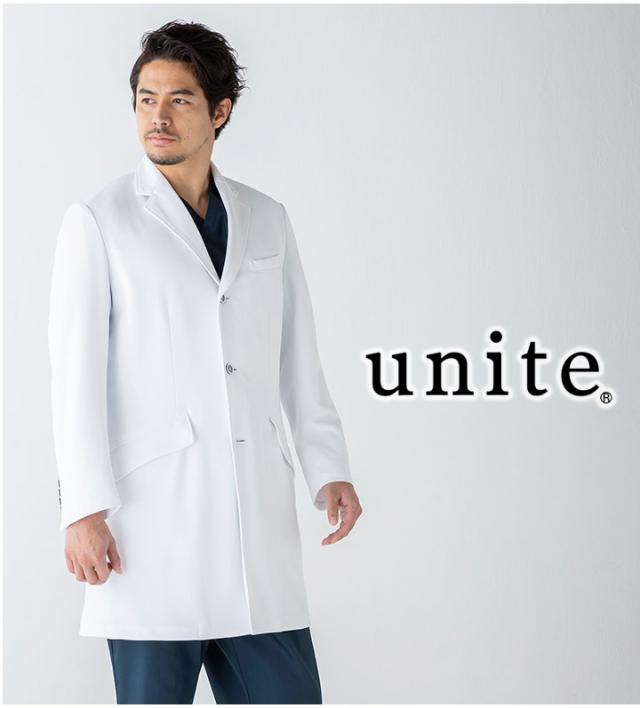 ドクターコート 白衣 男性用 UN-0085 unite ユナイト 医療白衣 ドクター 長袖【クリニック】【デンタルクリニック】【整体】【動物病院】【介護施設】チトセ_6