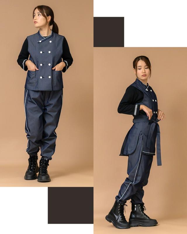ベスト カフェ RJ6926 HAKUI セブンユニフォーム メンズ レディース 飲食店 厨房 サービス業 制服 レストラン ユニフォーム