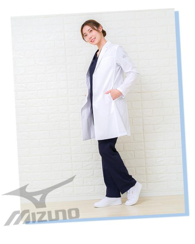 MIZUNO ミズノ ドクターコート（女性用） MZ-0306 透け防止 制電 制菌機能搭載 医療白衣 【ドクターコート】【7分袖】【女医】【調剤薬局】【透け防止 制電制菌機能搭載制電制菌】 チトセ_14