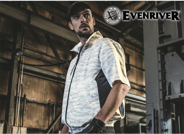 【即日発送】【期間値下げ19800円→18800円】ファン付きウェア イーブンリバー 電動 エアバースト 半袖ブルゾン バッテリー&ファンセット BS117 BS117C クロダルマ KS-100D カモフラ ストレッチ 電動ファン付き作業服 AIR BURST 即日発送】【期間値下げ19800円→18800円】ファン付きウェア イーブン