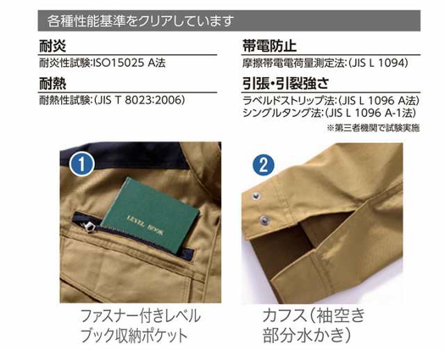 空調作業服 セット 長袖ブルゾン 難燃 火に強い V4202 19V バッテリー