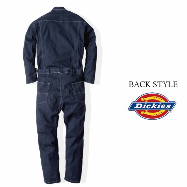 ディッキーズ つなぎ 長袖 ストレッチ デニムコーデュラ CORDURA ジャンプスーツ D-756 作業服 作業着 Dickies ツナギ おしゃれ メンズ 