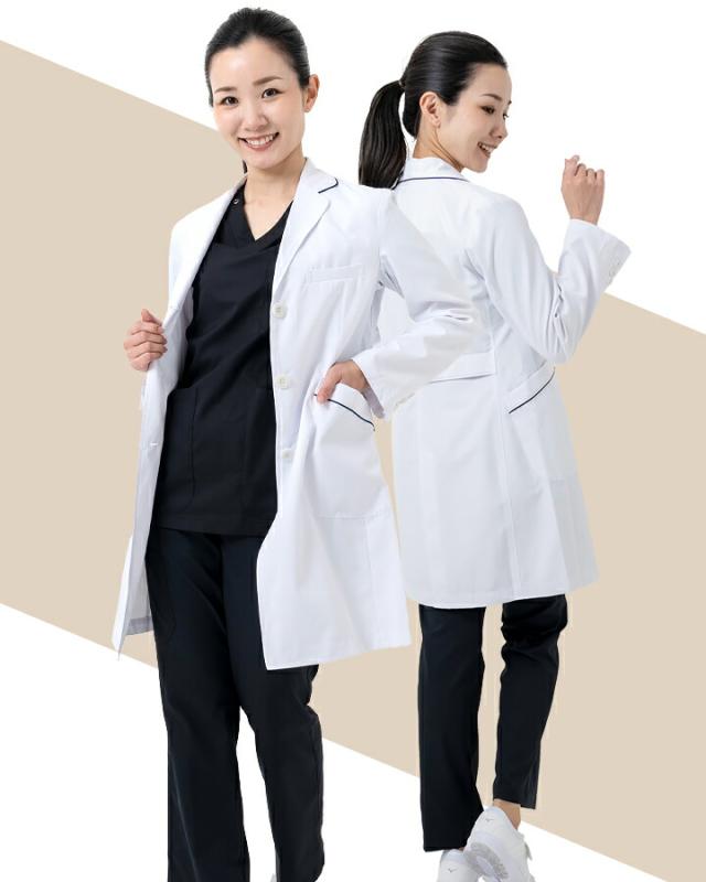 ミズノ ドクターコート 白衣 パイピング入り Drコート 女性用 レディース MIZUNO MZ-0107 医師 医療用 白衣 ドクター チトセ 薬剤師 実験用_8