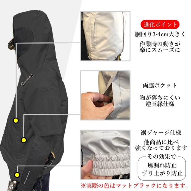【即日発送】空調作業服 アルミニスト セット 半袖ブルゾン DR0006 ファン＆バッテリーセット KS-60 エアーセンサーneoi クロダルマ 男女兼用 ジャケット ジャンパー 釣り アウトドア スポーツ 作業服 作業着 熱中症対策