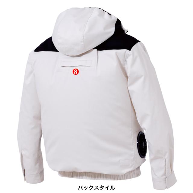 【即日発送】空調服  サイドファン 長袖ブルゾン HOOH 2025年モデル V2512 空調ウェア エコ素材 UVカット インフードジャケット フルハーネス対応 ファン付きウェア対応 EFウェア 熱中症対策 春夏 作業服 作業着 ユニフォーム 制服 村上被服 快適ウェア_5