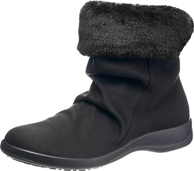 ASAHI アサヒシューズ TDY3998 BKスエード 23.5 AF39981 BLK | 23.5cm 靴 シューズ 婦人靴 スエード調 ボア付 ミドルブーツ 全天候対応 雨 雪 晴雨兼用 防水 ベーシック シンプル カジュアル レディース ファッション 超軽量 防寒 防滑 冬靴 おすすめ