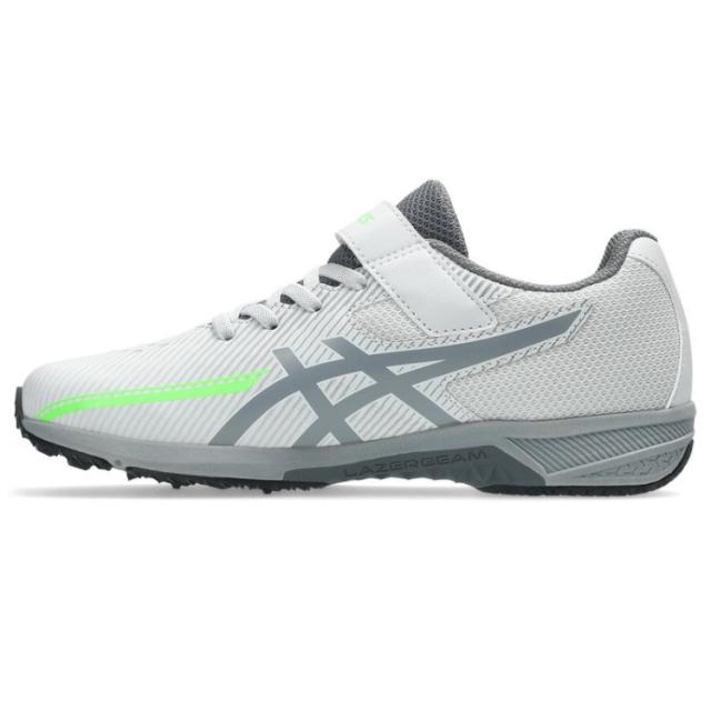 asics アシックス商事 LAZERBEAM ライトグレー/ブラック 19 1154A211 20 | 靴 シューズ スニーカー キッズシューズ ローカット 運動靴 通学靴 マジックテープ 子供 男の子 男児向け キッズ ジュニア 小学生 学校 運動 幅広 ワイド 軽量 軽い 消臭 反射材