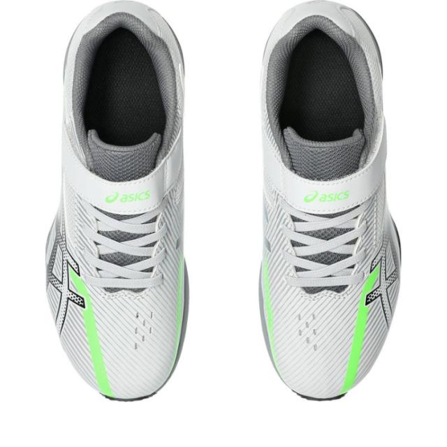 asics アシックス商事 LAZERBEAM ライトグレー/ブラック 19 1154A211 20 | 靴 シューズ スニーカー キッズシューズ ローカット 運動靴 通学靴 マジックテープ 子供 男の子 男児向け キッズ ジュニア 小学生 学校 運動 幅広 ワイド 軽量 軽い 消臭 反射材