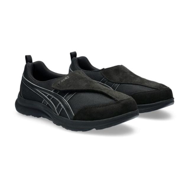 asics アシックス商事 LIFEWALKER M010 ブラックｘブラック 25 1241A010 1 | 靴 シューズ スニーカー ウォーキングシューズ メンズシューズ ローカット メンズ 運動靴 通勤靴 面ファスナー 運動 散歩 旅行 リハビリ 日常使い 幅広 ワイド 軽量 軽い 消臭 快適