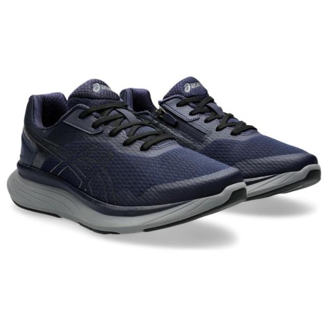 asics アシックス商事 KNEESUP M012 ネイビーブルーｘメタリックグレー 27 1241A012 400 | 靴 シューズ スニーカー ウォーキングシューズ メンズシューズ ローカット メンズ 運動靴 通勤靴 紐靴 運動 散歩 旅行 日常使い カジュアル 負担軽減 幅広 ワイド 反射材 快適