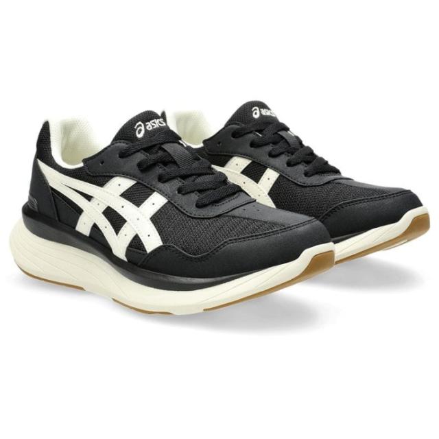 asics アシックス商事 KNEESUP W019 ブラックｘオフホワイト 23 1242A019 1 | スニーカー シューズ 靴 ウォーキングシューズ ウェルネスウォーカー 3E 負担軽減 軽量 通気性 クッション性 反発性 歩行 散歩 運動 デイリーユース カジュアル スポーティ レディース
