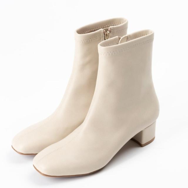 asics アシックス商事 CUBE BOOTS WP アイボリー 23.5 AO-10250 3 | 靴 シューズ ブーツ ブーティ ショートブーツ 生活防水 雨晴兼用 ストレッチ スタイリッシュ 耐久性 クッション性 スッキリシルエット プレーンデザイン シンプル 日常使い おでかけ 快適