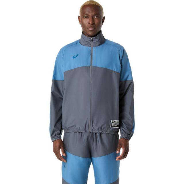asics アシックス ジャケット キャリアグレーxウインターシー 2XL 2063A436 20 | 衣類 スポーツ ウエア ウェア アウター 上着 長袖 ロングスリーブ ウォーミングアップ デイリーユース トレーニング フィットネス ユニセックス 男女兼用 贈り物 プレゼント