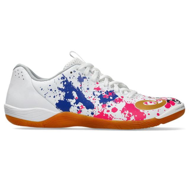 asics アシックス TOQUE 8 WHITE/PURE GOLD 26 1113A044 101 | 靴 くつ シューズ スポーツシューズ フットサル トレーニングシューズ フィット感 グリップ性 快適 ユニセックス 男女兼用 スポーツ 運動 フットウェア プレゼント