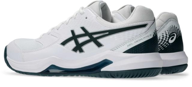 asics アシックス GEL-DEDICATE 8 WHITE/SAXON GREEN 25.5 1041A410 104 | スポーツ アウトドア 靴 快適 軽量 安定性 クッション性 練習 トレーニング 競技 試合 学生 大人 メンズ ジュニア テニス 大きめサイズ 通気性 オールコート用 ハードコート_2