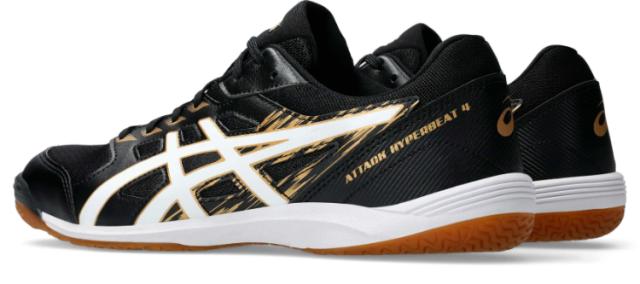 asics アシックス ATTACK HYPERBEAT 4 BLACK/WHITE 23 1073A056 1 | スポーツ ウェア 靴 シューズ スニーカー 通気性 柔軟性 メッシュ 軽量 人工皮革 屋内スポーツ インドアスポーツ 卓球 トレーニング 練習_2