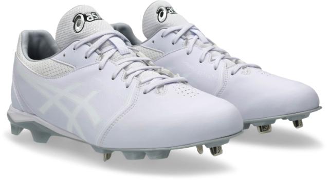 asics アシックス NEOCONNECT WHITE/WHIT 26 1123A054 110 | スポーツ ウェア 靴 シューズ スパイクシューズ グリップ力 フィット感 ローカット 人工皮革 野球 ベースボール 練習 メンズ