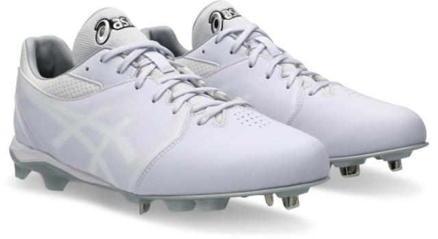 asics アシックス NEOCONNECT WHITE/WHIT 28 1123A055 110 | スポーツ ウェア 靴 シューズ スパイクシューズ ワイド グリップ力 フィット感 軽量 人工皮革 野球 ベースボール 練習 メンズ