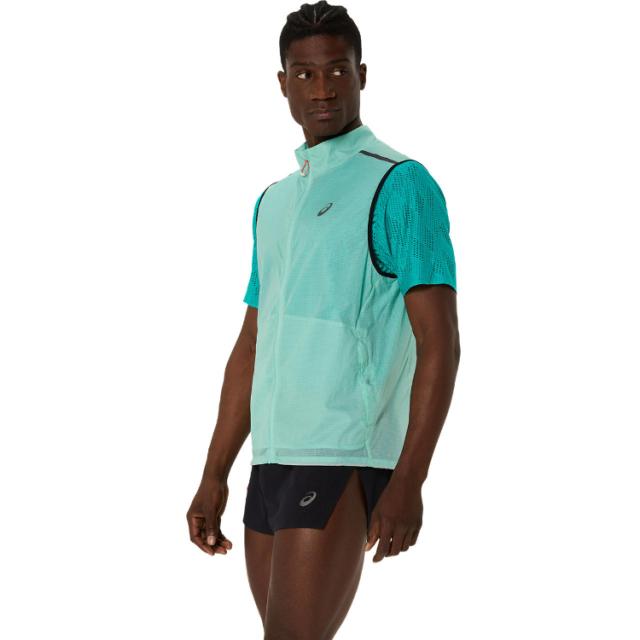 asics アシックス RUN パッカブルランベスト オアシスグリーン L 2011C980 300 | スポーツウェア トップス ベスト ジャケット 軽量 ポケット付き ノースリーブ スリーブレス ランニングウェア マラソン トレーニング ランニング asics アシックス METARUN パッカブルランベスト オアシスグリーン L