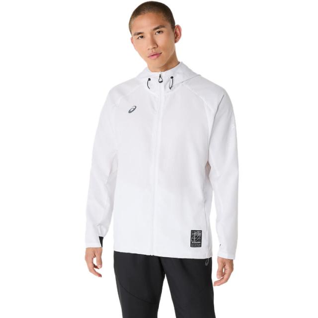asics アシックス ドライアクティモーションクロスフーディージャケット BRILLIANT WHITE 3XL 2031E980 100 | スポーツ ウェア トップス アウター 長袖 ロングスリーブ フルジップ UVケア 紫外線対策 吸汗性 速乾性 フード付き トレーニング メンズ