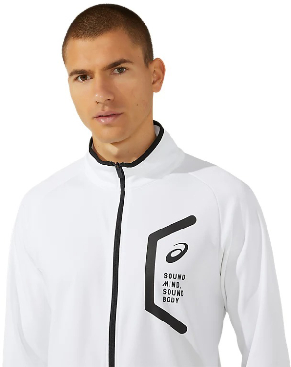 asics アシックス ドライTRスリムジヤケツトRE ブリリアントホワイト