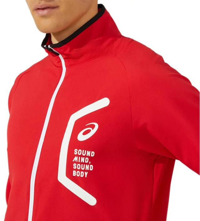 asics アシックス TEAM HEX DRY CROSS JACKET クラシックレッド M