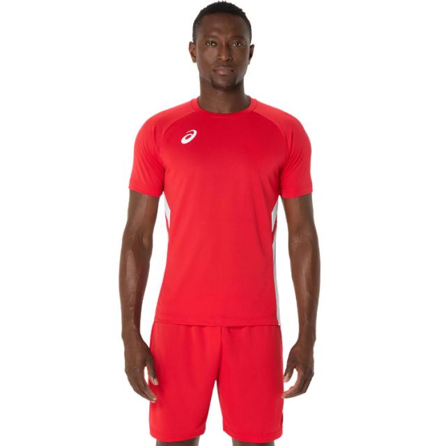 asics アシックス 半袖ゲームシャツ クラシックレッド 150 2101A310 601 | スポーツ ウェア トップス Tシャツ 半袖 ハーフスリーブ ショートスリーブ 吸汗性 速乾性 サッカー トレーニングウェア トレーニング キッズ 子ども 子供