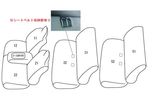 CLAZZIO クラッツィオ センターレザー シートカバー トヨタ レジアスエース バン KDH201 / KDH206 / TRH200 / GDH201 / GDH206 H28(2016)/6〜R2(2020)/4 ET-1632 | 車 シート カバー 保護 カーシート 汚れ 防止 対策 DIY_3
